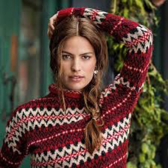 Chaps Mock Neck Fair Isle Sweater - Picture 1 of 6